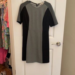 Loft size 6 black and grey, zips 1/2 way in back